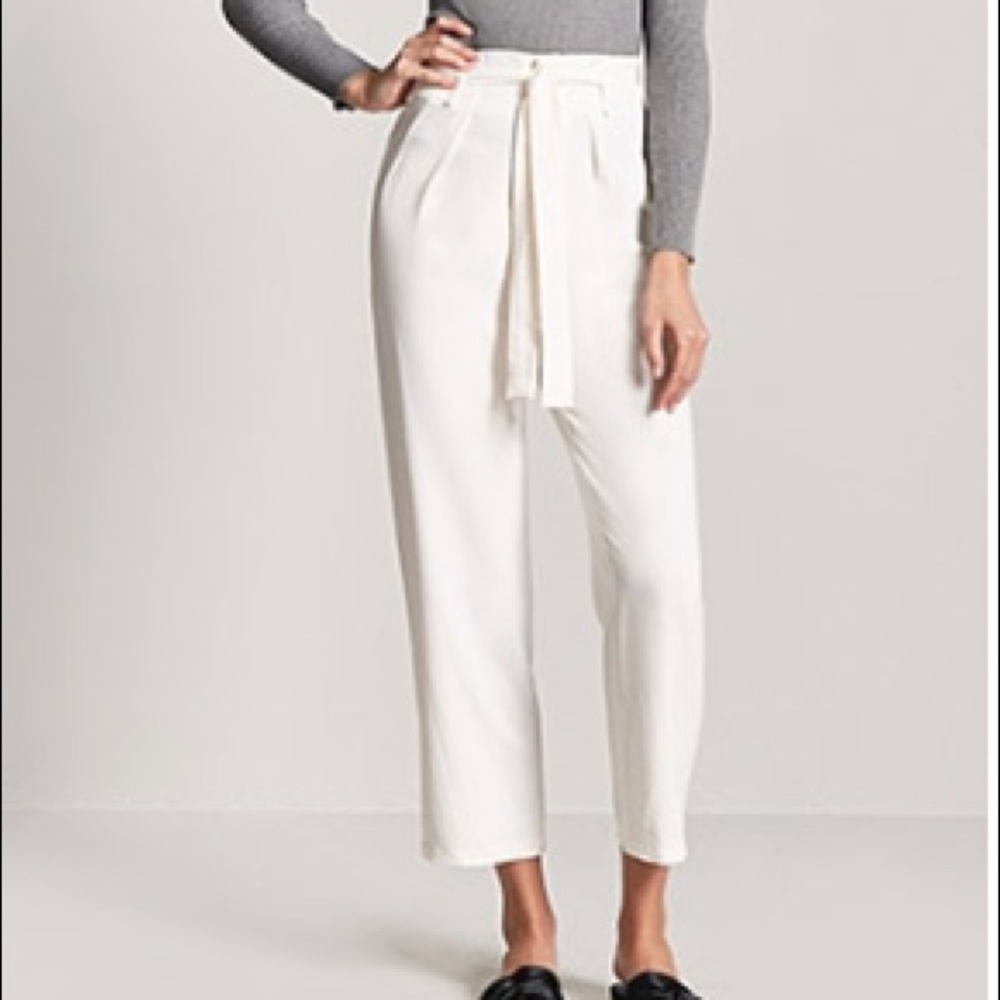 Belted wife leg pants Forever 21